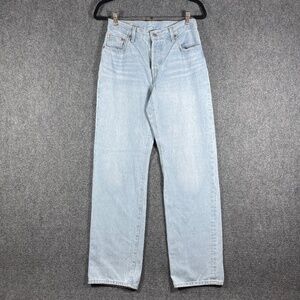 Levis 501 Premium 90s Light Wash Jeans Straight Leg  Womens 25x32 #1468